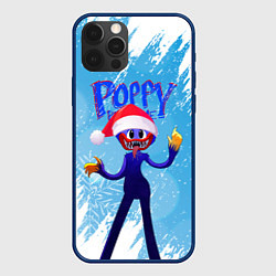 Чехол для iPhone 12 Pro Max Новогодний Poppy Playtime, цвет: 3D-тёмно-синий