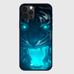 Чехол для iPhone 12 Pro Max Неоновый водяной тигр 2022, цвет: 3D-черный