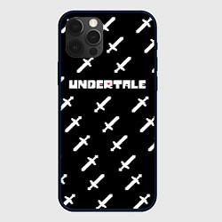 Чехол для iPhone 12 Pro Max UNDERTALE LOGO СРАЖЕНИЕ, МЕЧИ, цвет: 3D-черный