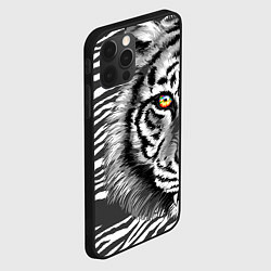 Чехол для iPhone 12 Pro Max Голова тигра 22, цвет: 3D-черный — фото 2