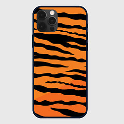 Чехол для iPhone 12 Pro Max Шкура тигра вектор, цвет: 3D-черный
