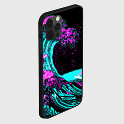 Чехол для iPhone 12 Pro Max НЕОНОВАЯ ЯПОНИЯ, ВОЛНА, ФУДЗИЯМА NEON JAPAN, цвет: 3D-черный — фото 2