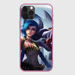 Чехол для iPhone 12 Pro Max ЛИГА ЛЕГЕНД ДЖИНКС JINX, цвет: 3D-малиновый