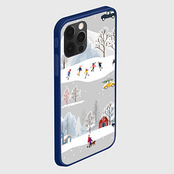 Чехол для iPhone 12 Pro Max Нoвoгодние Праздники 2022, цвет: 3D-тёмно-синий — фото 2
