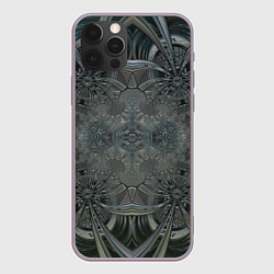 Чехол iPhone 12 Pro Max Коллекция Фрактальная мозаика Серо-голубой 292-4