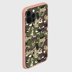 Чехол для iPhone 12 Pro Max Камуфляж из Собак Camouflage, цвет: 3D-светло-розовый — фото 2