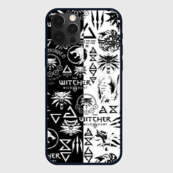 Чехол iPhone 12 Pro Max THE WITCHER LOGOOMBING ВЕДЬМАК ПАТТЕРН