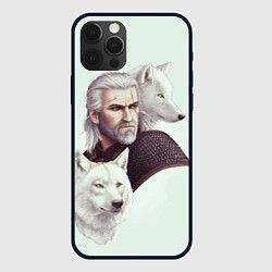 Чехол iPhone 12 Pro Max Ведьмак и белые волки
