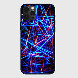 Чехол iPhone 12 Pro Max NEON LINES Glowing Lines Effect