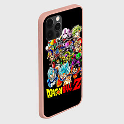 Чехол для iPhone 12 Pro Max Персонажи Dragon Ball, цвет: 3D-светло-розовый — фото 2