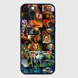 Чехол для iPhone 12 Pro Max HEROES DOTA 2 ПЕРСОНАЖИ ДОТА 2, цвет: 3D-черный