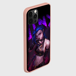 Чехол для iPhone 12 Pro Max JINX ARCANE НАДПИСЬ LEAGUE OF LEGENDS, цвет: 3D-светло-розовый — фото 2