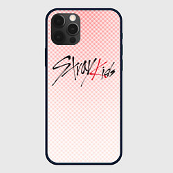 Чехол для iPhone 12 Pro Max Stray kids лого, K-pop ромбики, цвет: 3D-черный