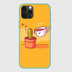 Чехол iPhone 12 Pro Max Кактус и кружка с кофе