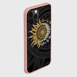 Чехол для iPhone 12 Pro Max Live by the sun Love by the moon, цвет: 3D-светло-розовый — фото 2