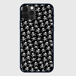 Чехол для iPhone 12 Pro Max Roger skull, цвет: 3D-черный