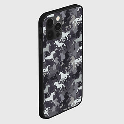 Чехол для iPhone 12 Pro Max Табун Лошадей, цвет: 3D-черный — фото 2
