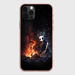 Чехол для iPhone 12 Pro Max HOLLOW KNIGHT У КОСТРА, цвет: 3D-светло-розовый