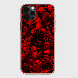 Чехол iPhone 12 Pro Max DOTA 2 HEROES RED PATTERN ДОТА 2