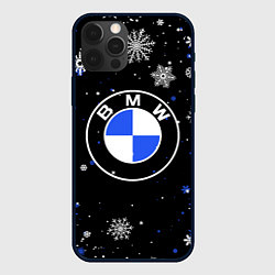 Чехол для iPhone 12 Pro Max НОВОГОДНИЙ БМВ НОВЫЙ ГОД BMW, цвет: 3D-черный