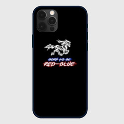 Чехол для iPhone 12 Pro Max Born to be RED-BLUE, цвет: 3D-черный