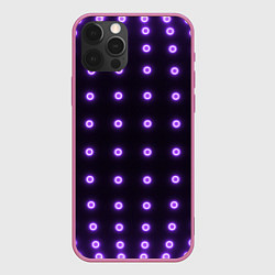 Чехол для iPhone 12 Pro Max Неоновые кружки, цвет: 3D-малиновый