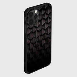 Чехол для iPhone 12 Pro Max Чешуя Дракона black edition, цвет: 3D-черный — фото 2