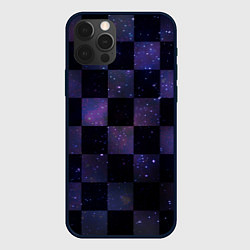 Чехол iPhone 12 Pro Max Space Neon Chessboard