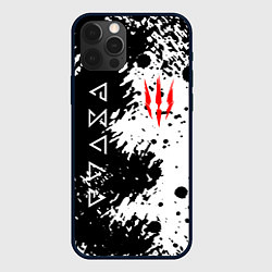 Чехол iPhone 12 Pro Max The Witcher black & white