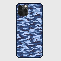 Чехол iPhone 12 Pro Max Синий Камуфляж Camouflage