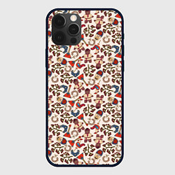 Чехол iPhone 12 Pro Max Россия паттерн светлый