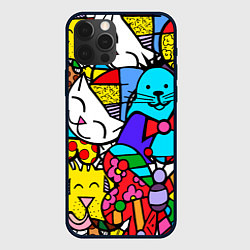 Чехол для iPhone 12 Pro Max Ромеро Бритто Настоящие лучшие друзья, цвет: 3D-черный
