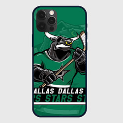 Чехол для iPhone 12 Pro Max Dallas Stars, Даллас Старз, цвет: 3D-черный