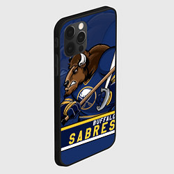 Чехол для iPhone 12 Pro Max Баффало Сейберз, Buffalo Sabres, цвет: 3D-черный — фото 2