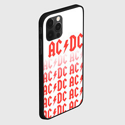 Чехол для iPhone 12 Pro Max Acdc Паттерн, цвет: 3D-черный — фото 2