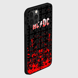Чехол для iPhone 12 Pro Max Acdc Паттерн, цвет: 3D-черный — фото 2