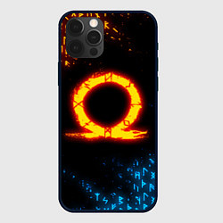 Чехол iPhone 12 Pro Max GOD OF WAR CRATOS FIRE SYMBOL RUNE