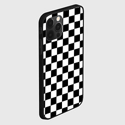 Чехол для iPhone 12 Pro Max Chess Squares Cubes, цвет: 3D-черный — фото 2