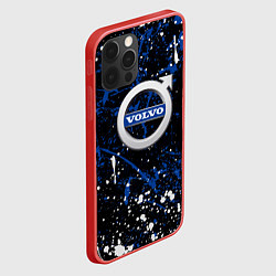 Чехол для iPhone 12 Pro Max Volvo - Брызги красок, цвет: 3D-красный — фото 2