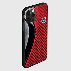 Чехол для iPhone 12 Pro Max Volvo Logo Texture, цвет: 3D-черный — фото 2