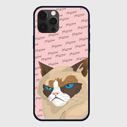 Чехол для iPhone 12 Pro Max Angry Cat Злой кот, цвет: 3D-черный