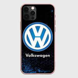Чехол для iPhone 12 Pro Max Volkswagen - Объемный, цвет: 3D-светло-розовый
