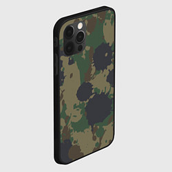 Чехол для iPhone 12 Pro Max Камуфляж брызги красок, цвет: 3D-черный — фото 2