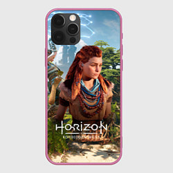 Чехол для iPhone 12 Pro Max Элой Horizon Forbidden West, цвет: 3D-малиновый