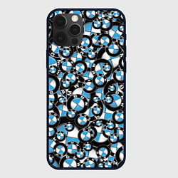 Чехол iPhone 12 Pro Max BMW PATTERN LOGO