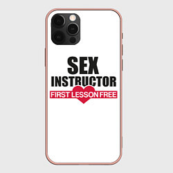 Чехол для iPhone 12 Pro Max Секс Инструктор SEX INSTRUCTOR, цвет: 3D-светло-розовый