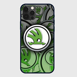 Чехол iPhone 12 Pro Max Skoda Carbone Pattern