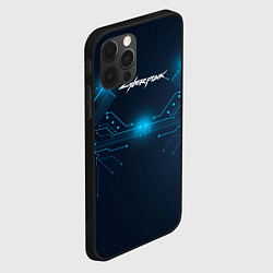 Чехол для iPhone 12 Pro Max Cyberpunk Неоновая микросхема, цвет: 3D-черный — фото 2