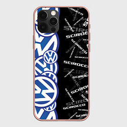 Чехол для iPhone 12 Pro Max Volkswagen Scirocco Half Pattern, цвет: 3D-светло-розовый