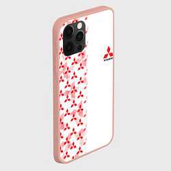 Чехол для iPhone 12 Pro Max Mitsubishi Mini logo Half pattern, цвет: 3D-светло-розовый — фото 2